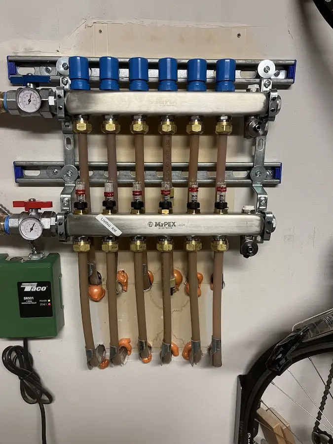 Plumber performing Gas Leak Detection at a residential property in Armada